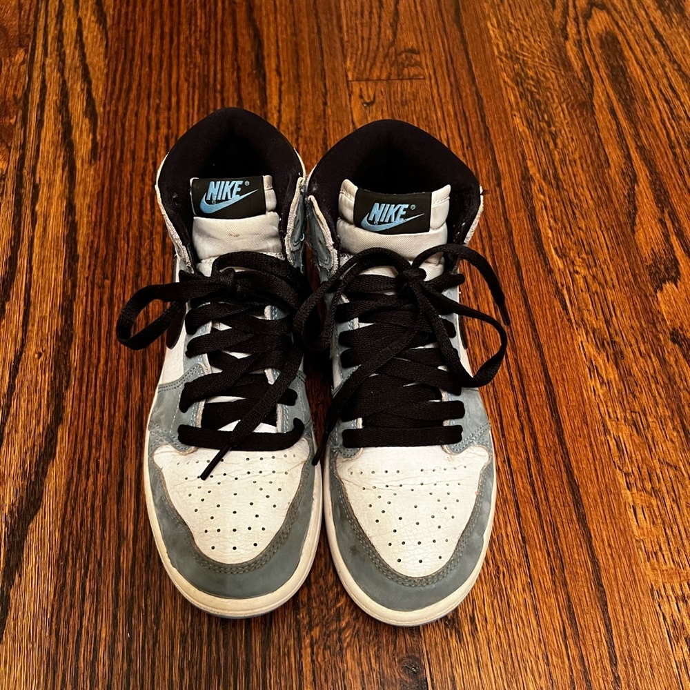 Nike Jordan 1 Retro High OG Sneakers (White/Black-University Blue